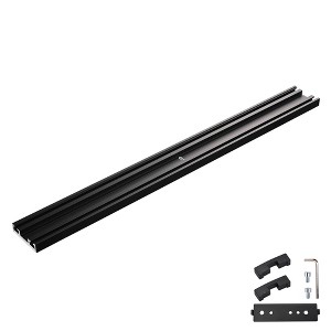 Yescom Monitor Holding Pole Dual Monitor Arm for PC Mobile Cart Medical Trolley Cart Black - 1 of 4