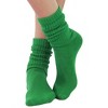 Kelly Green Slouch Socks the Sock Panda (Women's Sizes, Adult Medium) - Midweight - 2 of 3