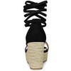 Allegra K Women's Espadrille Platform Lace Up Wedge Heels Sandals - 4 of 4