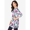 Roaman's Women's Plus Size Boatneck Ultimate Tunic With Side Slits - 4 of 4