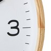 Wood Wall Clock with White Backing Light Brown - Olivia & May - 3 of 4