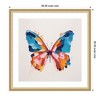 Kate and Laurel Framed Art Bold Colorful Brush Boho Butterfly by The Creative Bunch Studio, 26x26, Florence Gold - 2 of 4