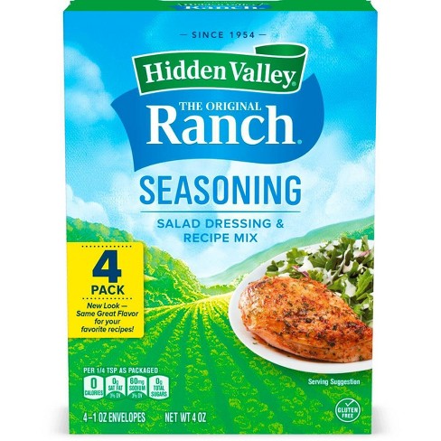 Hidden Valley Original Ranch Salad Dressing Seasoning Mix Gluten Free 4pk Target