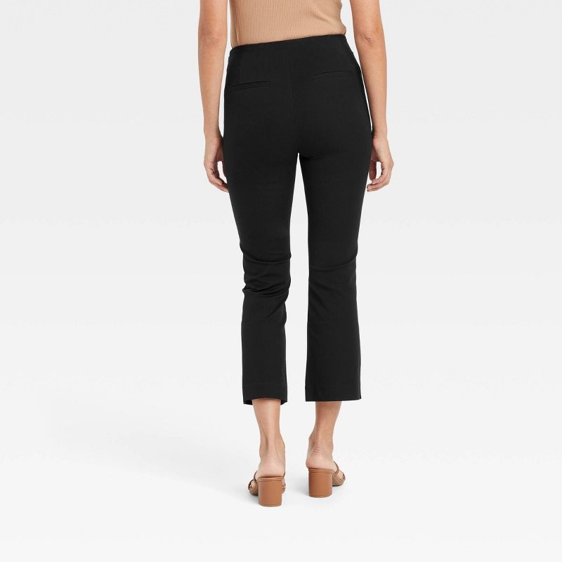 Women&#39;s Super-High Rise Slim Fit Cropped Kick Flare Pants - A New Day&#8482; Black 18, 2 of 4