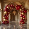 PartyWoo Balloons Red Gold Ruby Chrome 18 12 10 5 Inch 140 pcs - 3 of 4