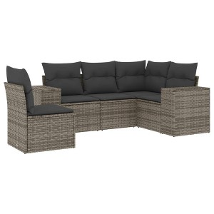 vidaXL Garden Sofa Set Grey - 1 of 4