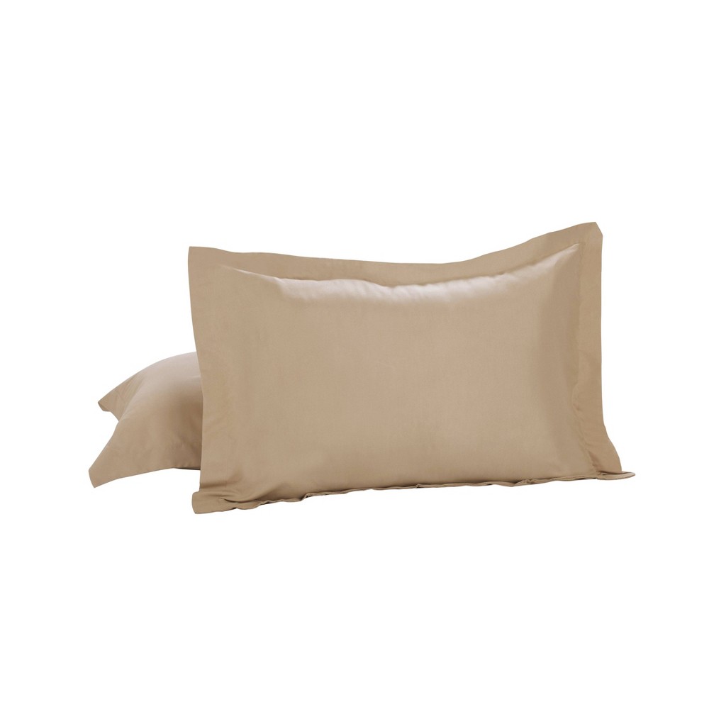 Photos - Pillowcase Standard 2pk Tailored Sham Mocha - Bed Maker's