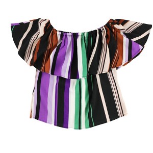bar III Womens Ruffle Off the Shoulder Blouse - 1 of 2