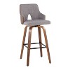 Set of 2 Stella Barstools Walnut/Light Gray/Black - LumiSource - 2 of 4