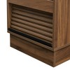Gulches Mid-Century Modern Nightstand Brown - 2 Drawers with Charging Station & LED Lights, Bedside/End Table for Bedroom Living Room - 3 of 4