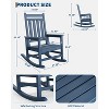 Outdoor Adirondack Rocking Chair - All-Weather HDPE Fire Pit Chair with Wide Backrest, 380LB Capacity - Patio, Garden, Backyard & Lawn - 2 of 4