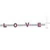 EVERLY JEWELRY | Sterling Silver 14 1/4 CT TGW Created Ruby and Created White Sapphire Love Design Bracelet, 7.5 inch - 2 of 4