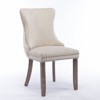 NicBex Modern Dining Chairs Set of 2,Upholstered Wing-Back Kitchen Chair with Backstitching Nailhead Trim and Wood Legs - 2 of 4