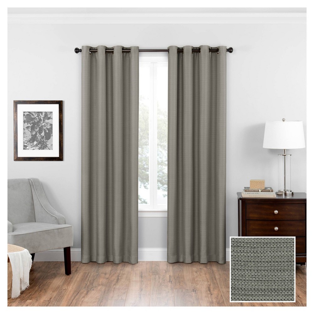Photos - Curtains & Drapes Eclipse 63"x52" Bryson Thermaweave Blackout Curtain Panel Gray  