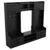 Akoasm 70 in. H Multiple Functions 4-in-1 Entryway Coat Rack with Storage Drawers and 7 Hooks For Entryway and Hallway-Black - 4 of 4