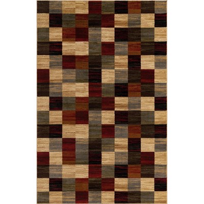 Braided Handmade Geometric Black Synthetic 8' x 10' Rug