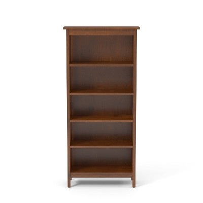 48" Tarchel 5 Shelves Media Shelf Antique Oak - HOMES: Inside + Out: Transitional Style, Wood Veneer, Enclosed Back