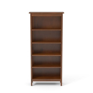 48" Tarchel 5 Shelves Media Shelf Antique Oak - HOMES: Inside + Out: Transitional Style, Wood Veneer, Enclosed Back - 1 of 4
