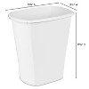 LunaLulinlk 10 Gal. Rectangular Wastebasket, Plastic, Kitchen, White - 4 of 4