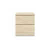 Signature Design by Ashley Onita Modern Minimalist 2 Drawer Nightstand, Natural Brown Wood Finish with Hardware-Free Design - 4 of 4
