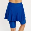 Calypsa Women's Plus Size Flared Mid-Thigh Swim Skirt With Bike Shorts - 2 of 4