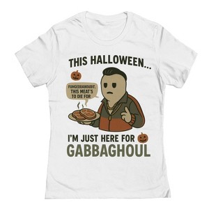 Rerun Island Women Just Here For Gabbaghoul Short Sleeve Graphic Cotton T-Shirt - 1 of 4