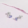 Girl's Classic CZ Birthstone Solitaire Screw Back Sterling Silver Earrings - In Season Jewelry - 4 of 4