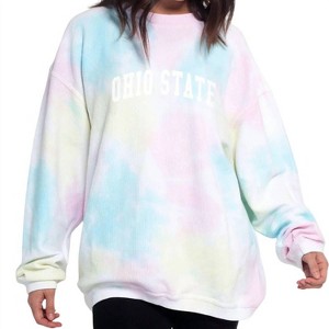 Women's Ohio State Tie Dye Corded Sweatshirt - Chicka-d - 1 of 1