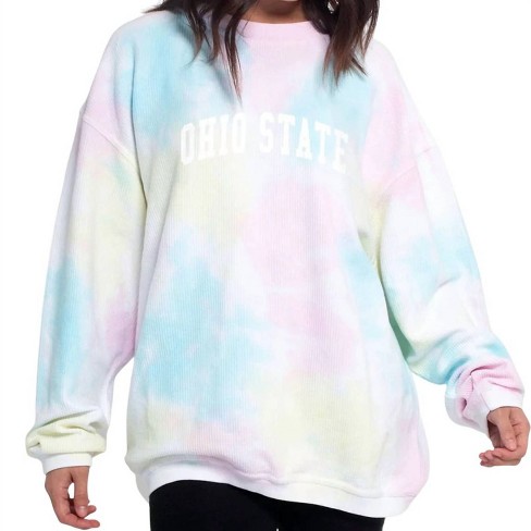 Women's Ohio State Tie Dye Corded Sweatshirt - Chicka-d - image 1 of 1