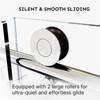 CIPACHO Adjustable Single Slide Frameless Shower Door: Stainless Steel, Leak-Proof,60*74 Inch - 4 of 4