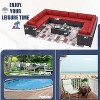 ALAULM 14 Pieces Patio Furniture Set, Rattan Wicker Outdoor Conversation Sets, Outdoor Furniture Sofa Set - 2 of 4