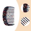 Unique Bargains Retro Anti-Static Pocket Size wide-tooth for Thick Curly Hair Detangling Comb Black Colorful 1 Pc - 3 of 4