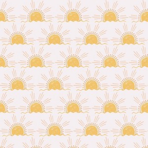 Tempaper & Co.® Sun Removable Peel and Stick Wallpaper, Sunshine Yellow, 28 sq ft: Vinyl, Self-Adhesive, Geometric Pattern - 1 of 4