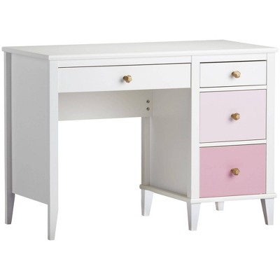 kids white desk with drawers