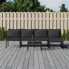 vidaXL Garden Lounge Set Black, Grey - 2 of 4
