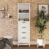 Systembuild Evolution Luxe 4-Drawer/3 Adjustable Clothing Rod Closet Tower, Ivory Oak - 2 of 4