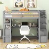 YOOCOZZ Loft Bed with Built-in Desk, Drawers, Shelves and Storage Staircase - 2 of 4