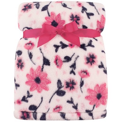 Image of Hudson Baby Unisex Baby Super Plush Blanket - Modern Floral One Size