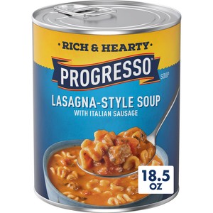 Progresso Rich & Hearty Lasagna-Style Soup with Italian Sausage - 18.5oz - 1 of 4