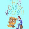 Women's Design By Humans Cute This Daddy Rocks The Baby By walrusindsutries Racerback Tank Top - 2 of 2