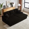 KWPZQEB 84'' Modern Sofa, Comfy Cloud Couch with 2 Ottoman & 2 Pillows, Deep Seat Corduroy 3 Seat Sofa for Living Room - 4 of 4