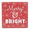 1.75 In Believe Coaster Set Christmas Snowman Coasters - 2 of 4