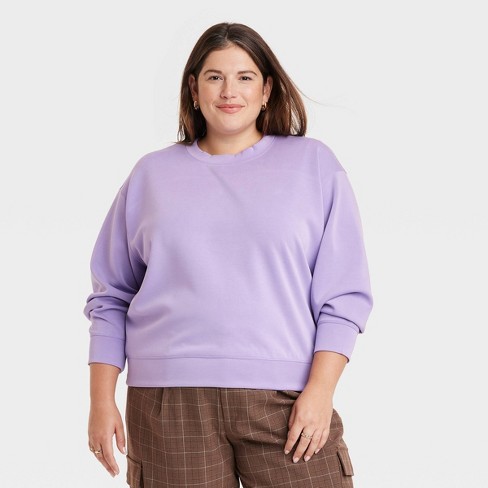 Purple Brand Cotton Fleece Logo Print Distressed Oversized Fit Hoodie