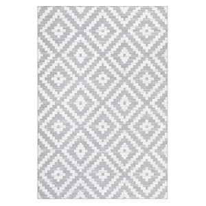 Washable Modern Geometric Living Room Area Rugs, Soft Non Slip Bedroom Carpet, Low Pile Foldable Thin Mat - 1 of 4