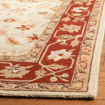 Chelsea Beige and Rust Hand-Knotted Wool Rug