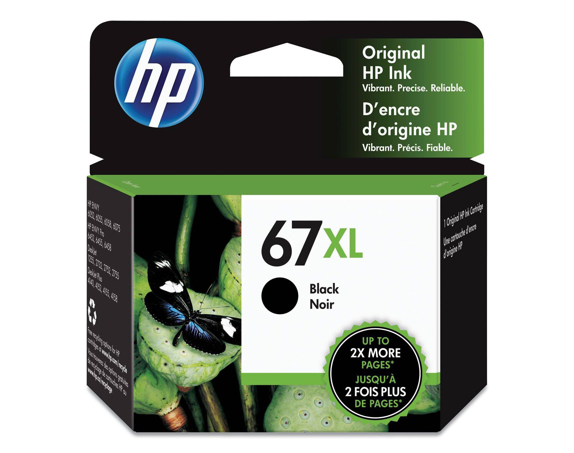HP 67 Black XL Ink Cartridge: High Yield Printer Ink Series for HP 67 Printers