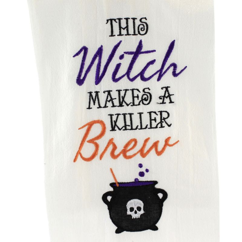 Decorative Towel Flying Witch And Her Brew Towel Kitchen Decor Halloween 86171509.10 28.0 Inch Flying Witch And Her Brew Towel Kitchen Decor Halloween, 3 of 5