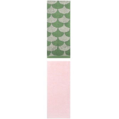 REGALWOVEN Soft Absorbent Bathroom Decorative Hand Towels for Drying 14" x 30"/13" x 29" 2 Pcs