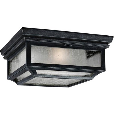 Generation Lighting Shepherd 13" Weathered Zinc Outdoor Ceiling Light
