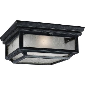 Generation Lighting Shepherd 13" Weathered Zinc Outdoor Ceiling Light - 1 of 2